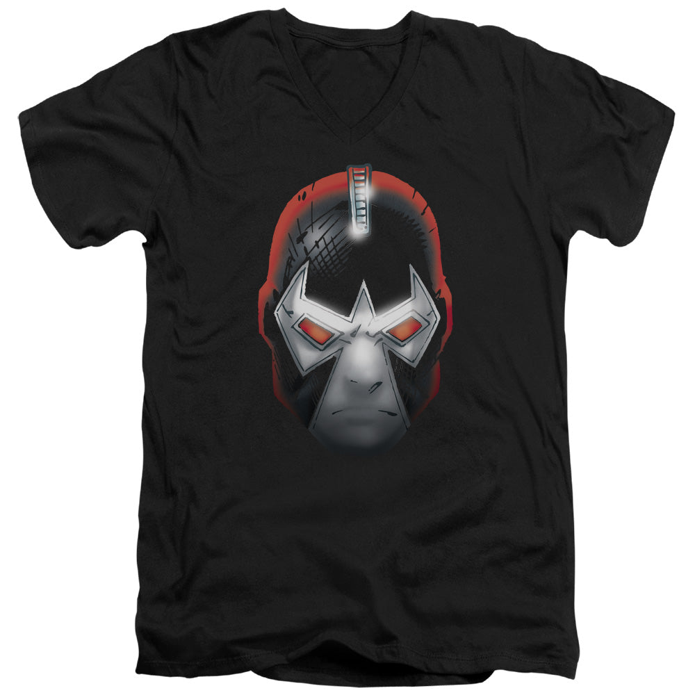 AN OFFCIALLY LICENSED BATMAN BANE HEAD MEN'S V-NECK T-SHIRT BLACK