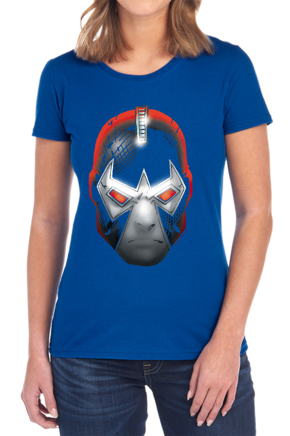 AN OFFCIALLY LICENSED BATMAN BANE HEAD WOMEN'S REGULAR FIT T-SHIRT BLACK