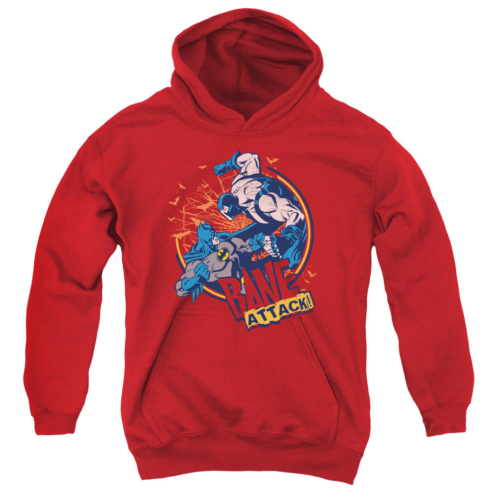 AN OFFCIALLY LICENSED BATMAN BANE ATTACK! YOUTH HOODIE RED