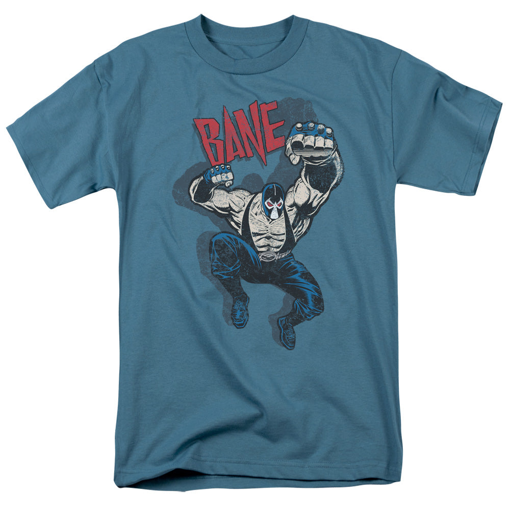 AN OFFCIALLY LICENSED BATMAN BANE VINTAGE MEN'S REGULAR FIT T-SHIRT SLATE