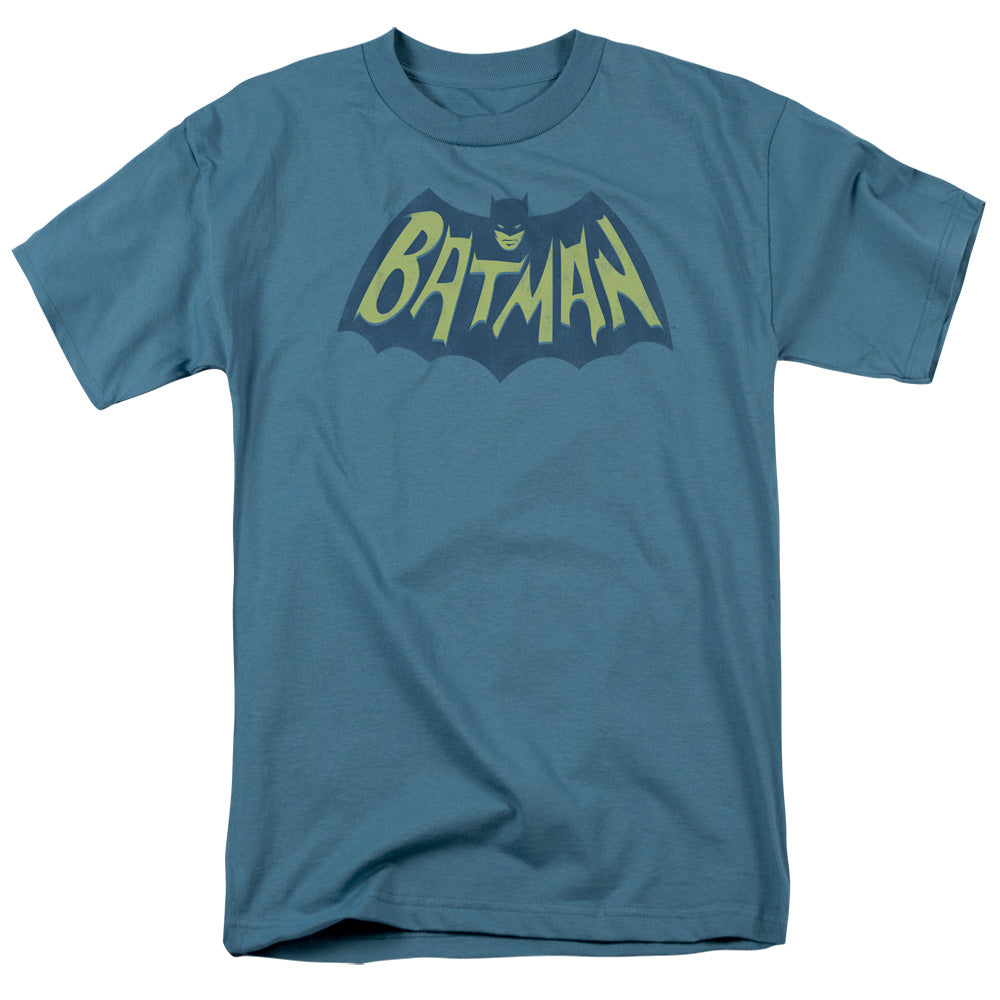 AN OFFCIALLY LICENSED BATMAN SHOW BAT LOGO MEN'S REGULAR FIT T-SHIRT SLATE