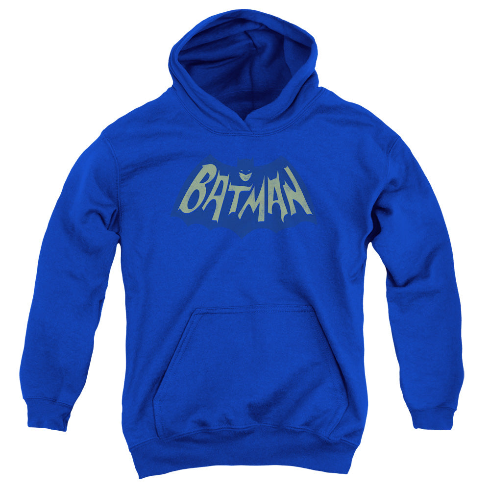 AN OFFCIALLY LICENSED BATMAN SHOW BAT LOGO YOUTH HOODIE ROYAL