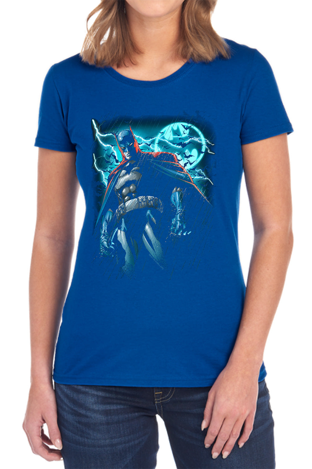 AN OFFCIALLY LICENSED BATMAN STORMY KNIGHT WOMEN'S REGULAR FIT T-SHIRT BLACK