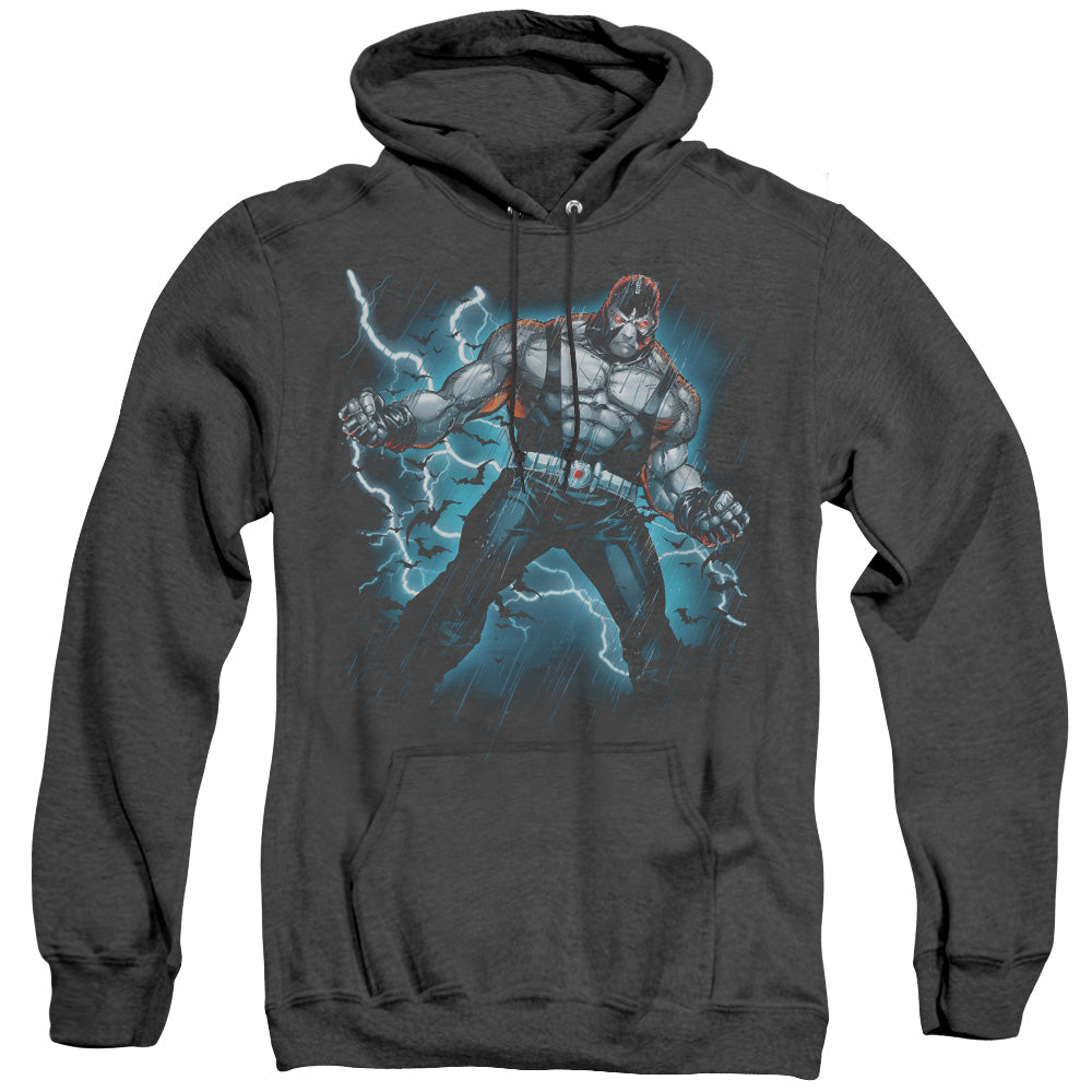 AN OFFCIALLY LICENSED BATMAN STORMY BANE ADULT UNISEX HEATHER PULLOVER HOODIE BLACK