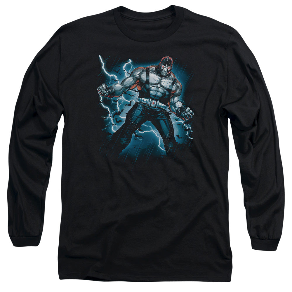 AN OFFCIALLY LICENSED BATMAN STORMY BANE MEN'S LONG SLEEVE T-SHIRT BLACK