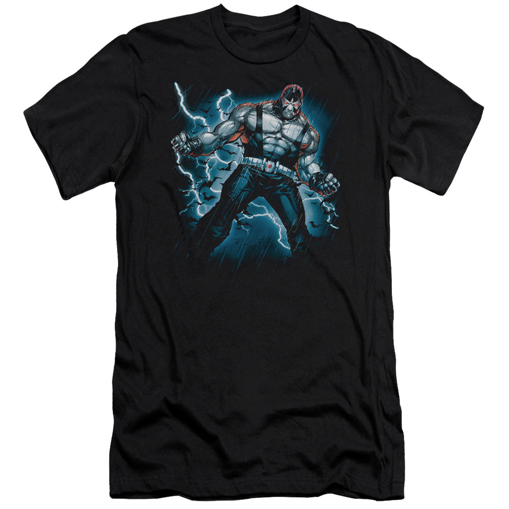 AN OFFCIALLY LICENSED BATMAN STORMY BANE MEN'S PREMIUM SLIM FIT T-SHIRT BLACK