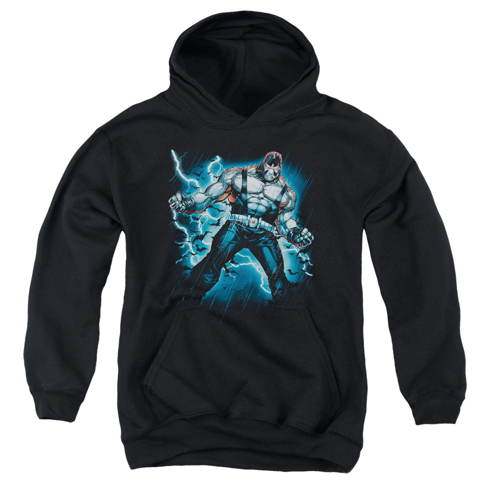 AN OFFCIALLY LICENSED BATMAN STORMY BANE YOUTH HOODIE BLACK