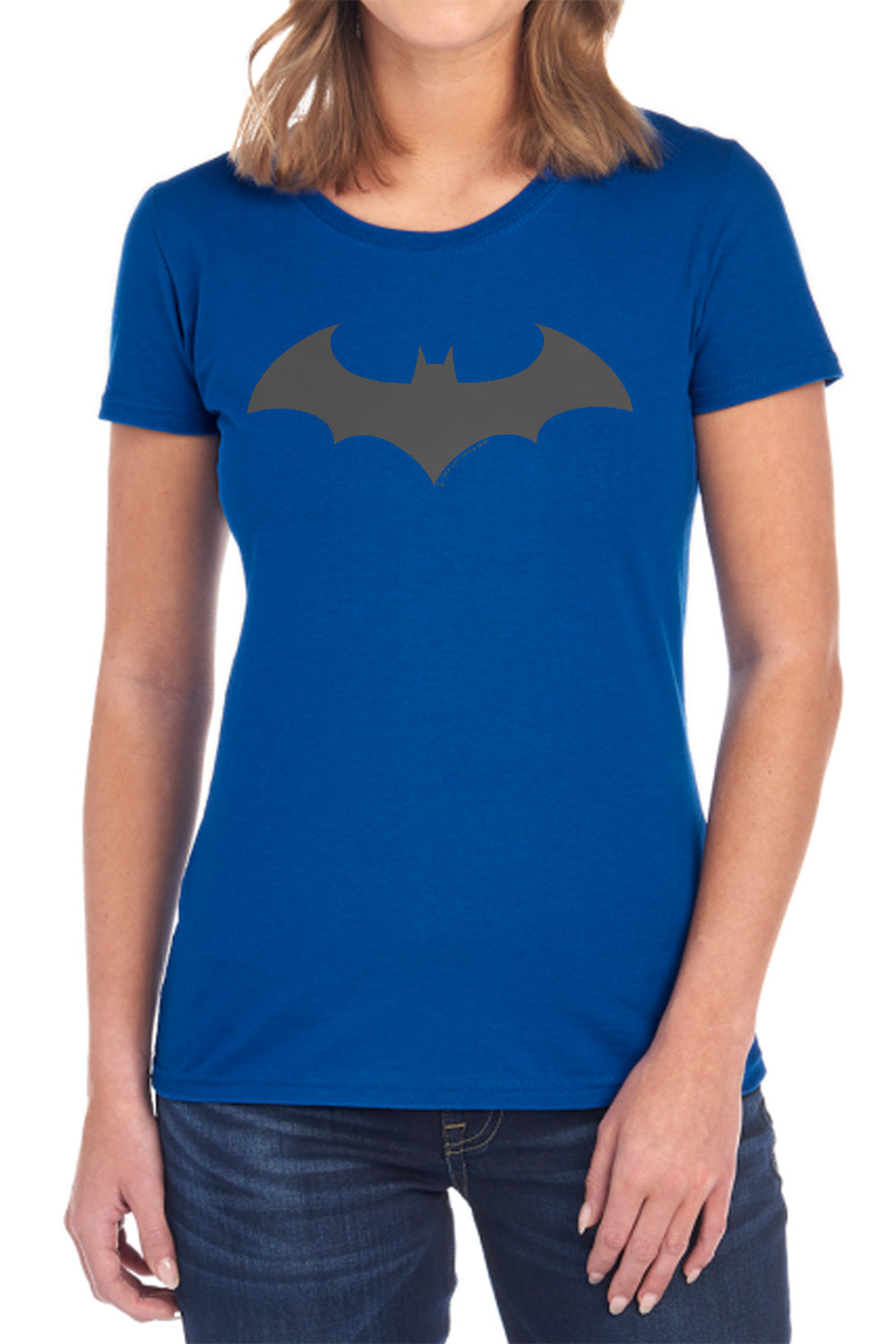 AN OFFCIALLY LICENSED BATMAN HUSH LOGO WOMEN'S REGULAR FIT T-SHIRT BLACK