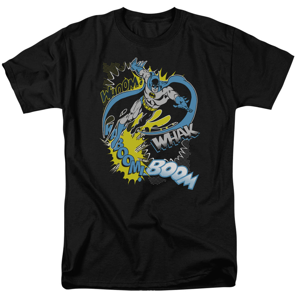 AN OFFCIALLY LICENSED BATMAN BAT EFFECTS MEN'S REGULAR FIT T-SHIRT BLACK