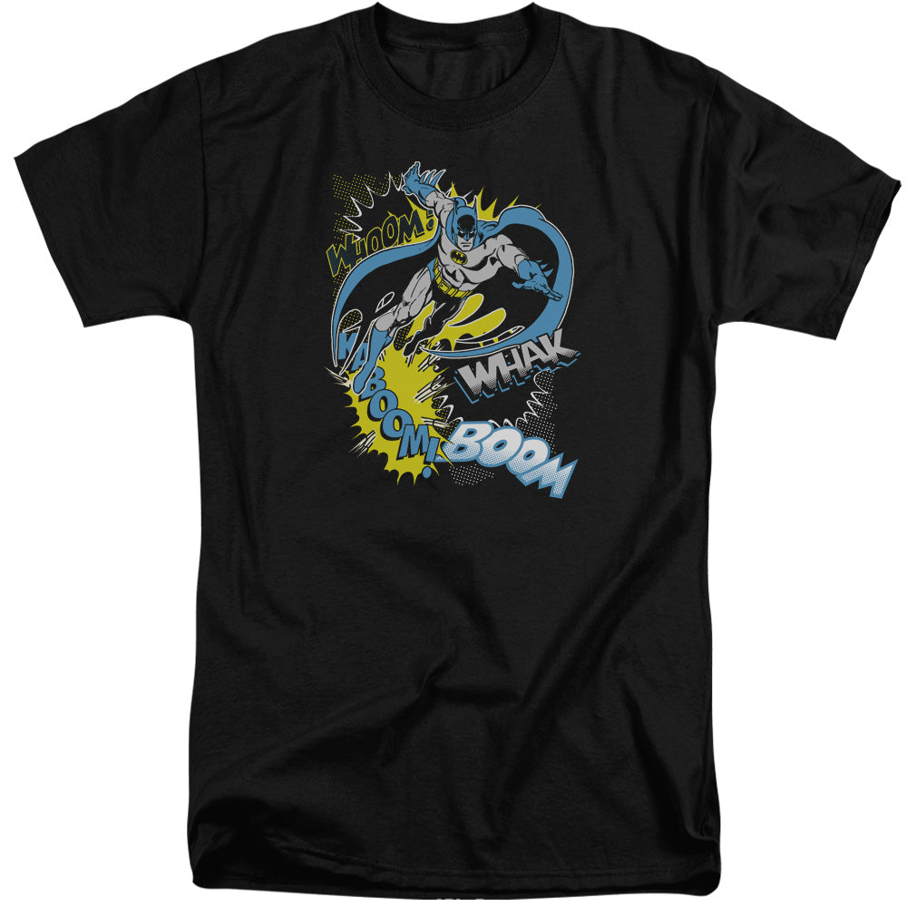 AN OFFCIALLY LICENSED BATMAN BAT EFFECTS MEN'S TALL FIT T-SHIRT BLACK