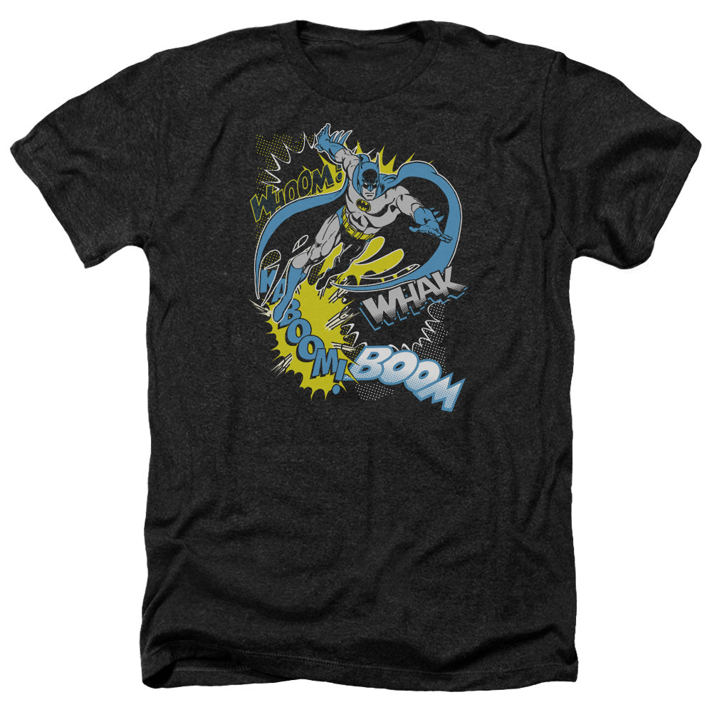 AN OFFCIALLY LICENSED BATMAN BAT EFFECTS MEN'S HEATHER T-SHIRT CHARCOAL