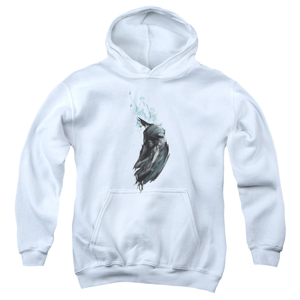AN OFFCIALLY LICENSED BATMAN WASH YOUTH HOODIE WHITE