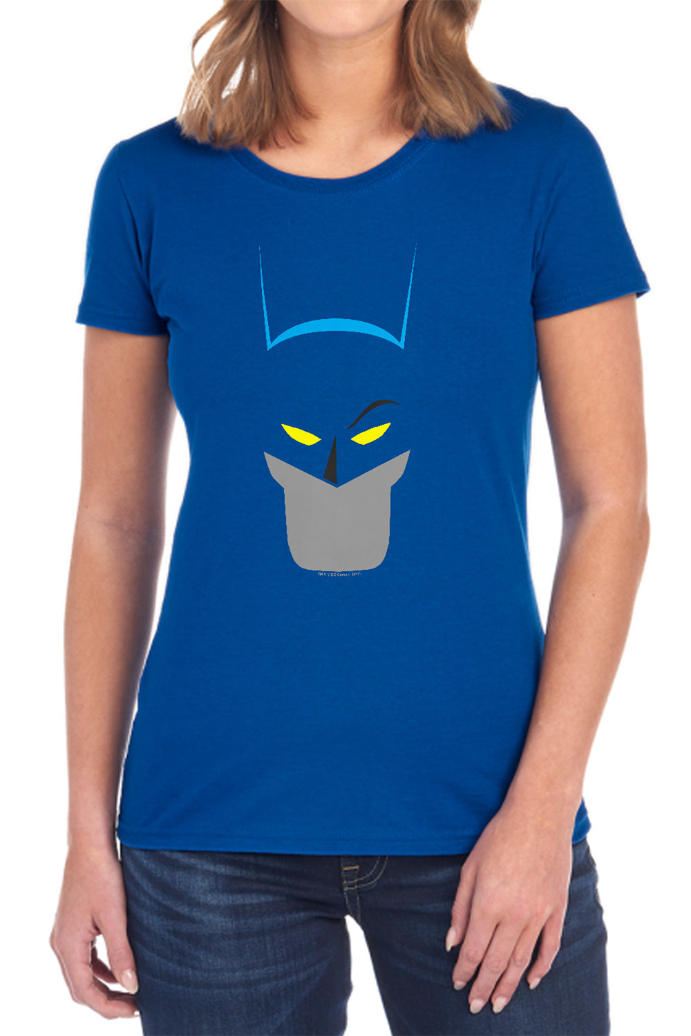 AN OFFCIALLY LICENSED BATMAN SIMPLIFIED WOMEN'S REGULAR FIT T-SHIRT BLACK