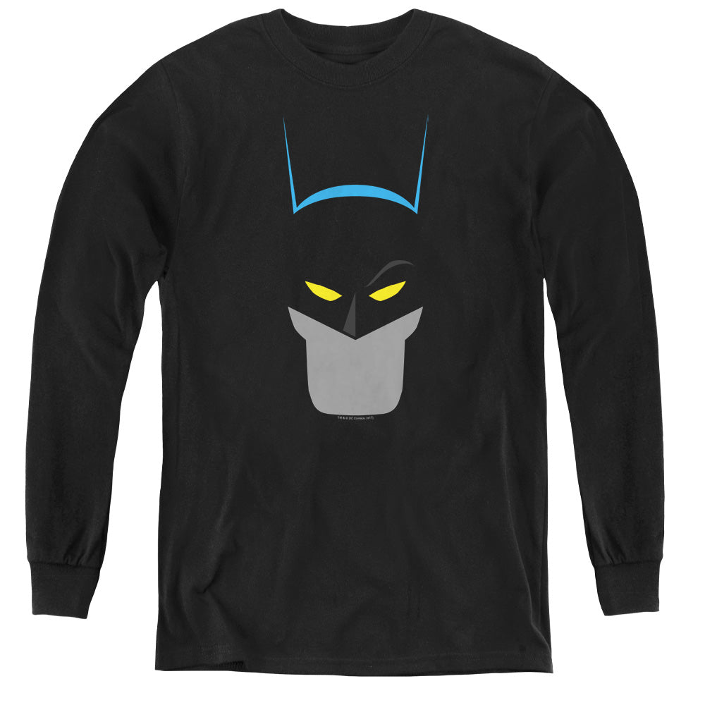 AN OFFCIALLY LICENSED BATMAN SIMPLIFIED YOUTH LONG SLEEVE T-SHIRT BLACK