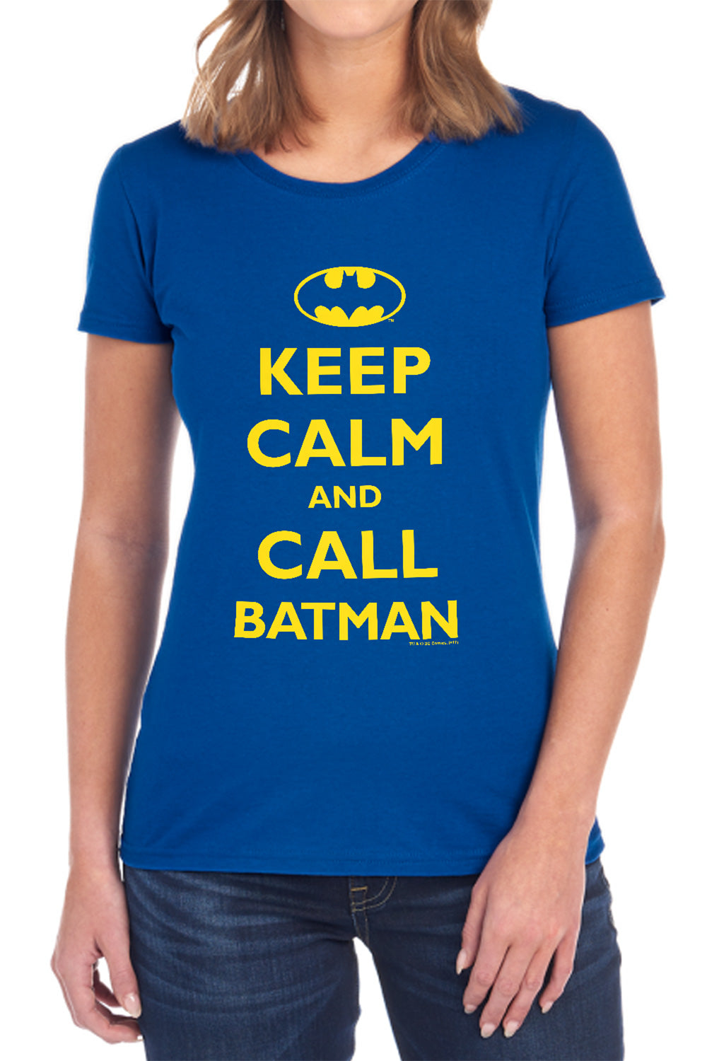 AN OFFCIALLY LICENSED BATMAN CALL BATMAN WOMEN'S REGULAR FIT T-SHIRT BLACK