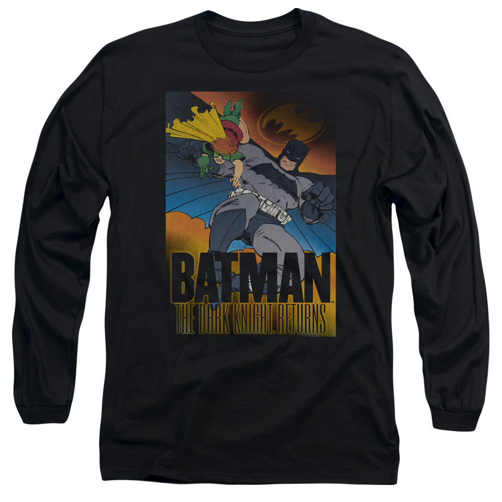 AN OFFCIALLY LICENSED BATMAN DK RETURNS MEN'S LONG SLEEVE T-SHIRT BLACK