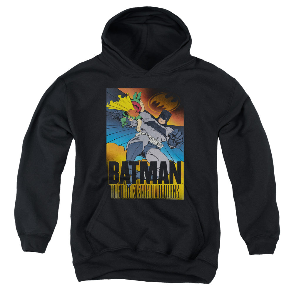 AN OFFCIALLY LICENSED BATMAN DK RETURNS YOUTH HOODIE BLACK
