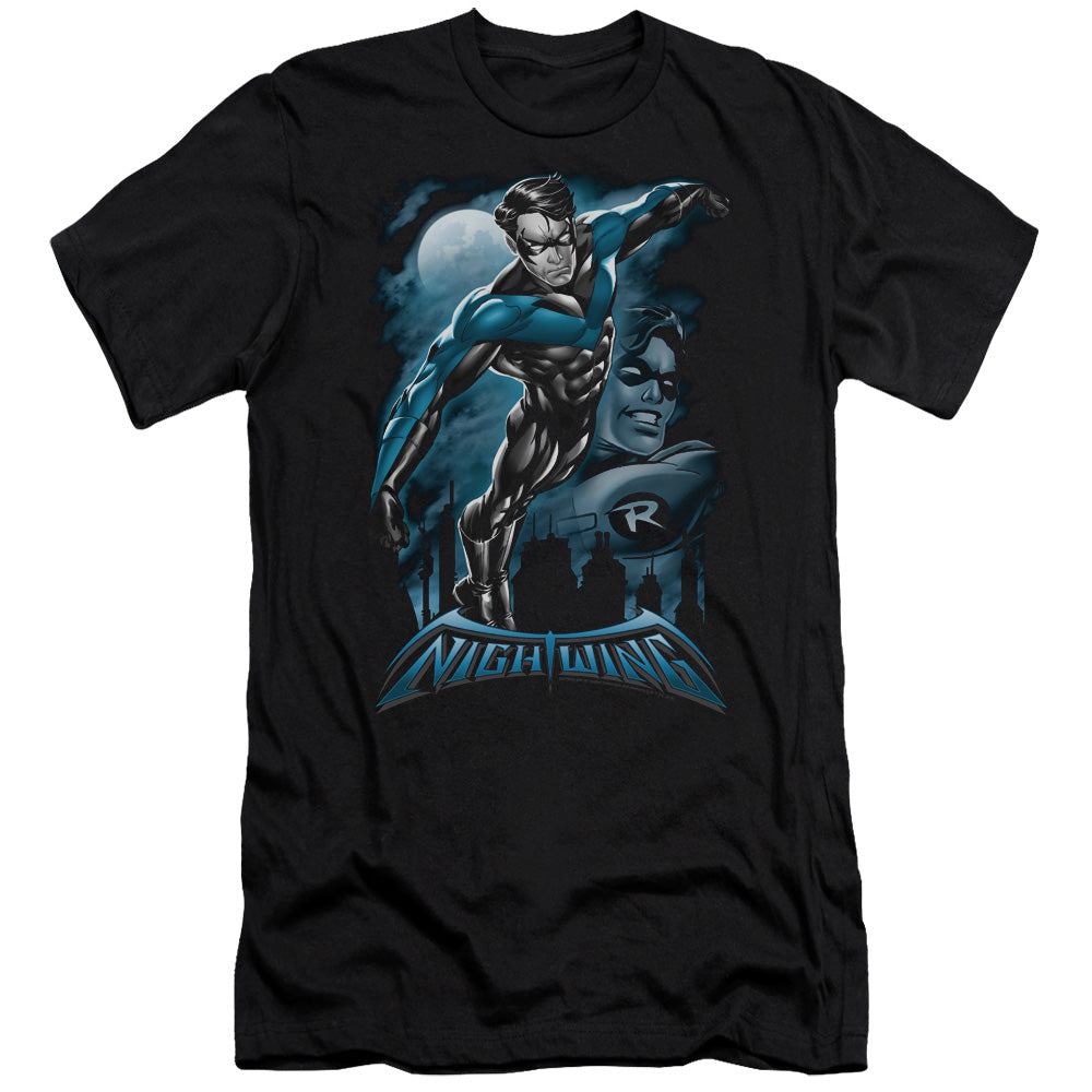 AN OFFCIALLY LICENSED BATMAN ALL GROWN UP MEN'S PREMIUM SLIM FIT T-SHIRT BLACK