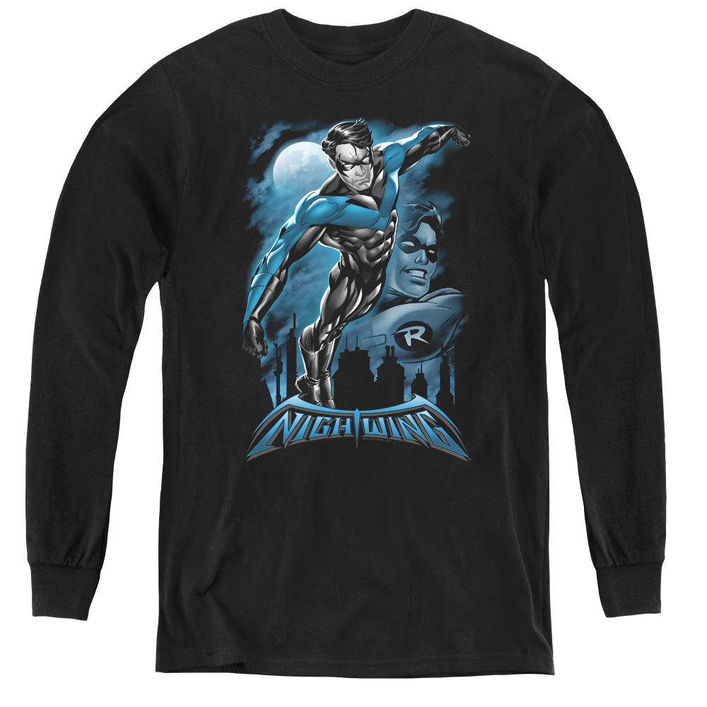 AN OFFCIALLY LICENSED BATMAN ALL GROWN UP YOUTH LONG SLEEVE T-SHIRT BLACK