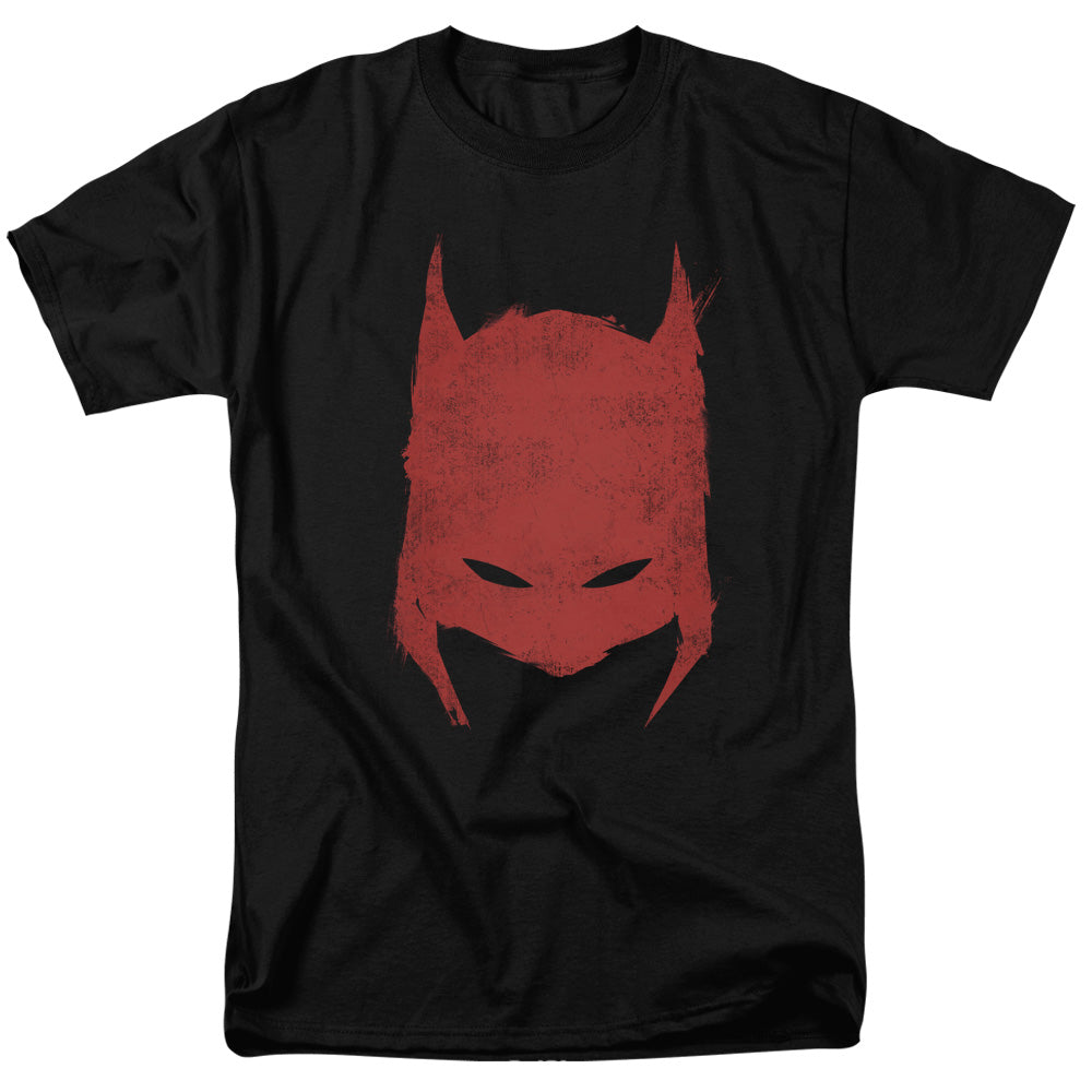 AN OFFCIALLY LICENSED BATMAN HACKED & SCRATCHED MEN'S REGULAR FIT T-SHIRT BLACK