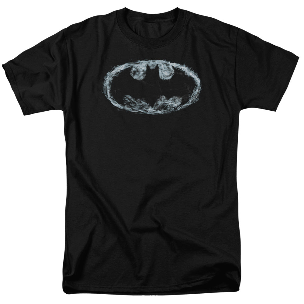 AN OFFCIALLY LICENSED BATMAN SMOKE SIGNAL MEN'S REGULAR FIT T-SHIRT BLACK