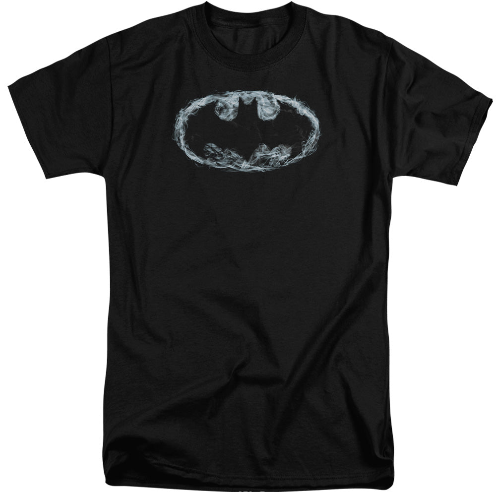 AN OFFCIALLY LICENSED BATMAN SMOKE SIGNAL MEN'S TALL FIT T-SHIRT BLACK