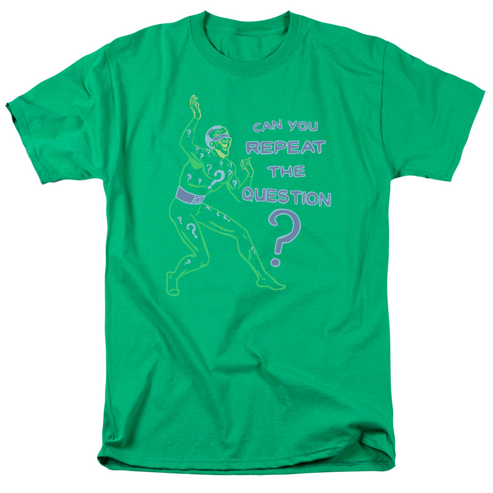AN OFFCIALLY LICENSED BATMAN REPEAT MEN'S REGULAR FIT T-SHIRT KELLY GREEN