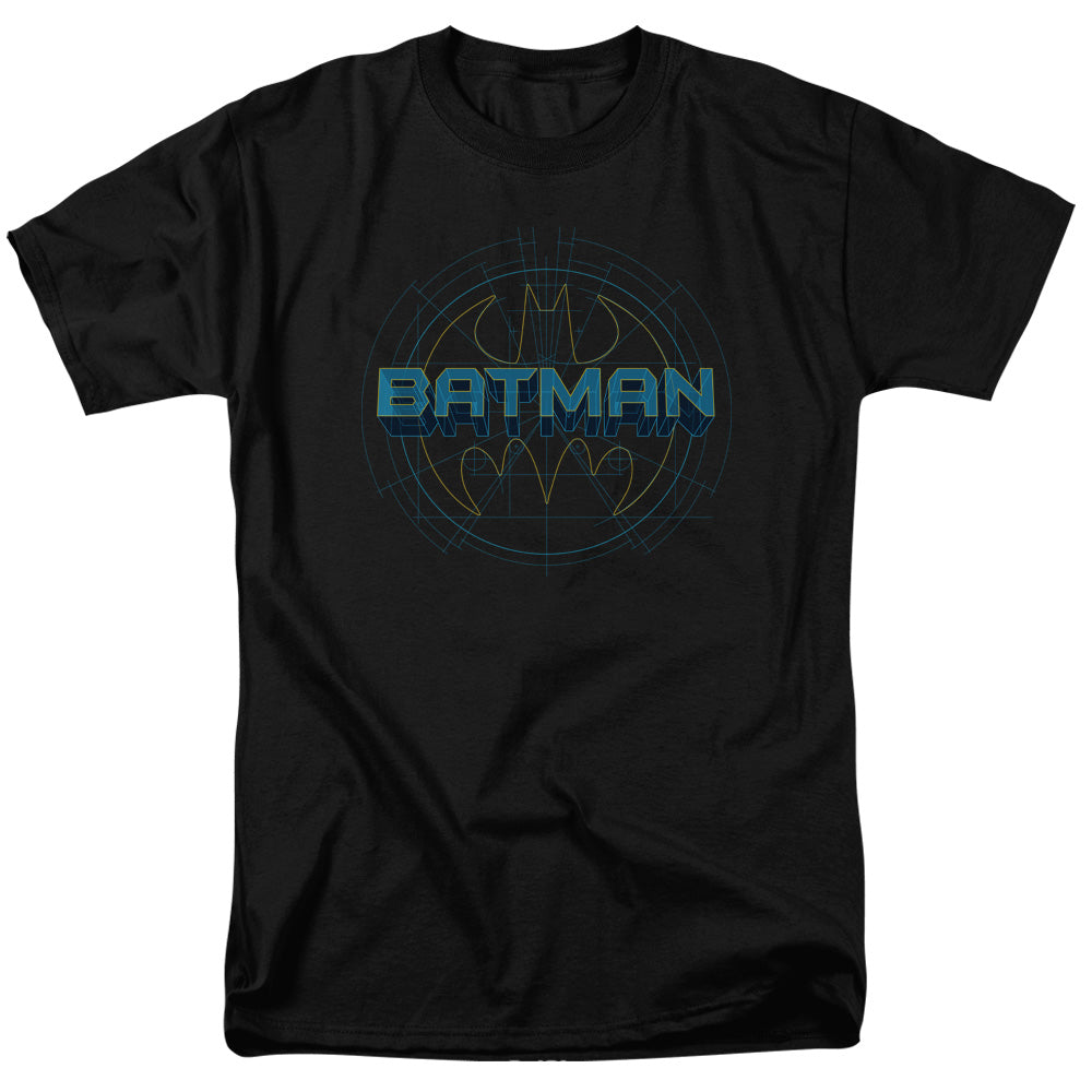 AN OFFCIALLY LICENSED BATMAN BAT TECH LOGO MEN'S REGULAR FIT T-SHIRT BLACK