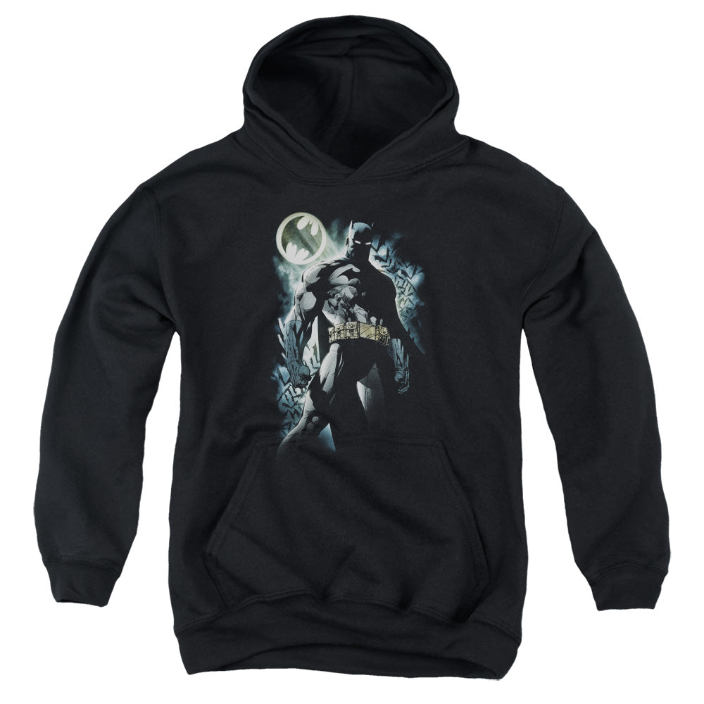 AN OFFCIALLY LICENSED BATMAN THE KNIGHT YOUTH HOODIE BLACK