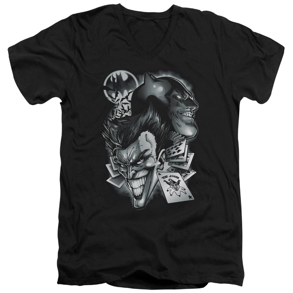 AN OFFCIALLY LICENSED BATMAN ARCHENEMIES MEN'S V-NECK T-SHIRT BLACK