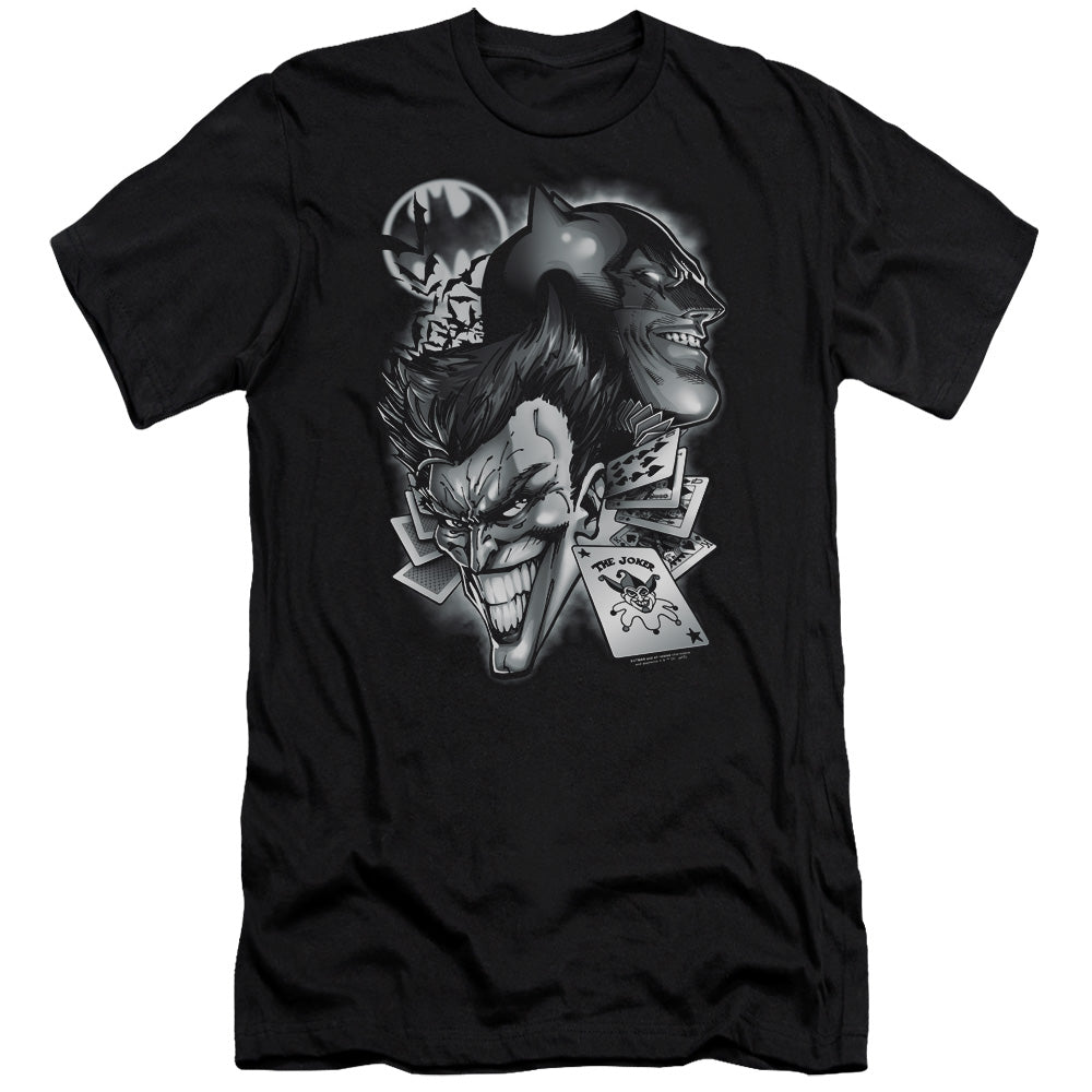 AN OFFCIALLY LICENSED BATMAN ARCHENEMIES MEN'S PREMIUM SLIM FIT T-SHIRT BLACK