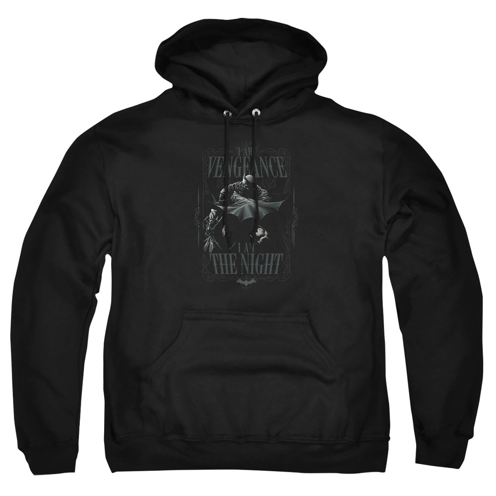 AN OFFCIALLY LICENSED BATMAN I AM ADULT UNISEX PULLOVER HOODIE BLACK