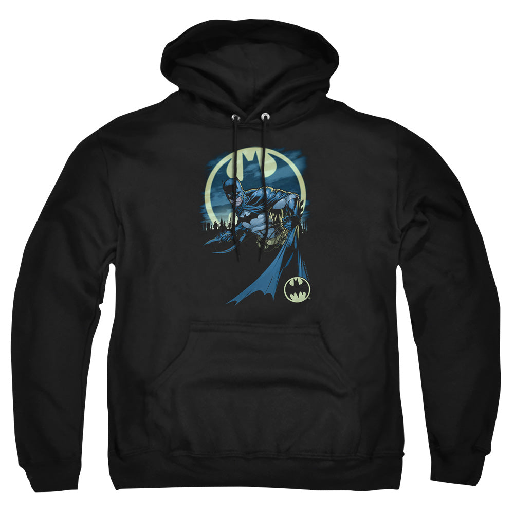 AN OFFCIALLY LICENSED BATMAN HEED THE CALL ADULT UNISEX PULLOVER HOODIE BLACK