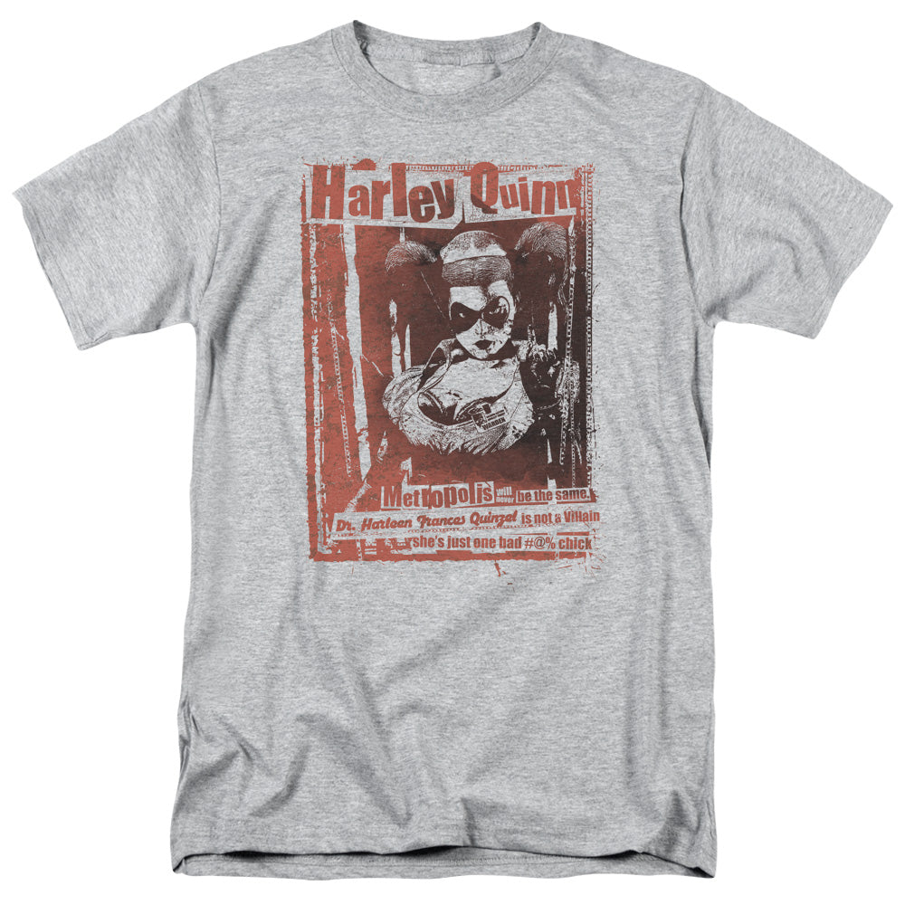 AN OFFCIALLY LICENSED BATMAN DR QUINN MEN'S REGULAR FIT T-SHIRT ATHLETIC HEATHER