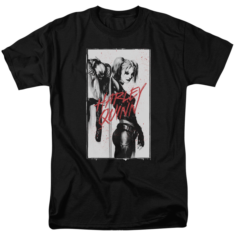 AN OFFCIALLY LICENSED BATMAN INKED QUINN MEN'S REGULAR FIT T-SHIRT BLACK