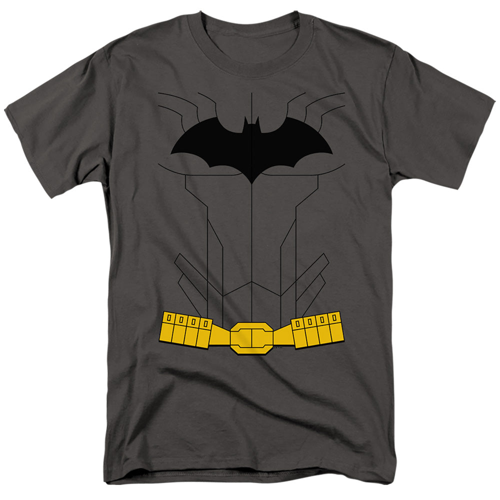 AN OFFCIALLY LICENSED BATMAN NEW BATMAN UNIFORM MEN'S REGULAR FIT T-SHIRT SILVER