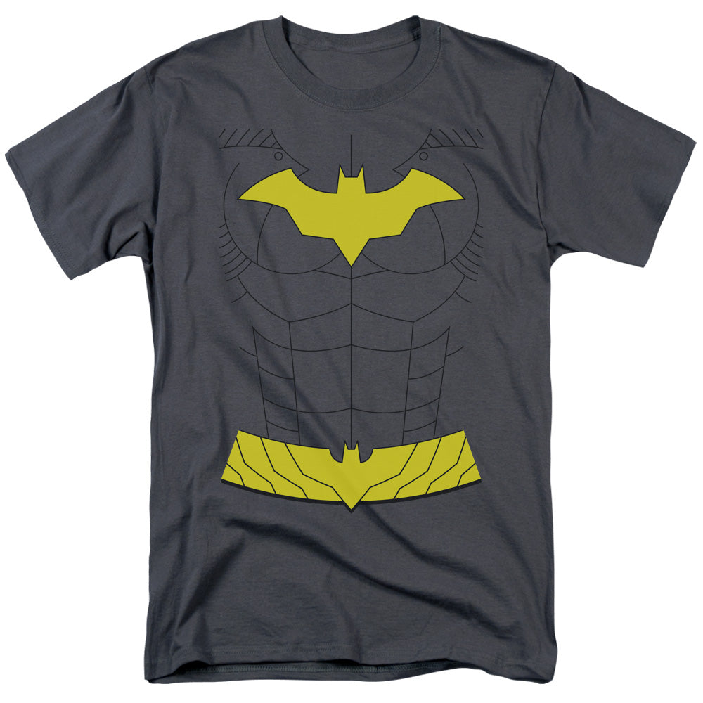AN OFFCIALLY LICENSED BATMAN NEW BATGIRL UNIFORM MEN'S REGULAR FIT T-SHIRT CHARCOAL