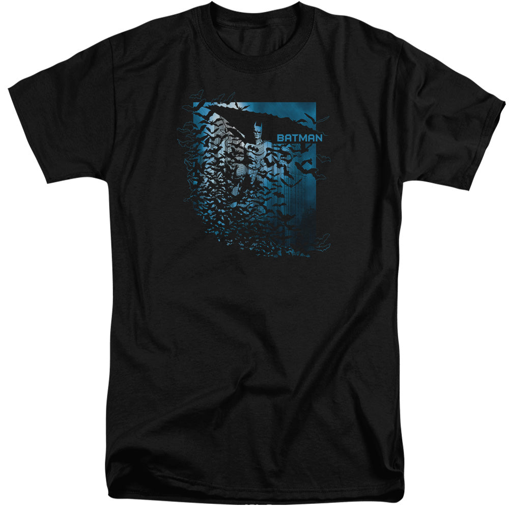 AN OFFCIALLY LICENSED BATMAN BAT AMONG BATS MEN'S TALL FIT T-SHIRT BLACK