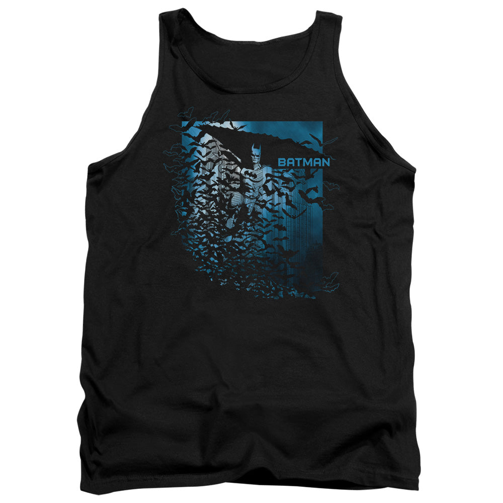 AN OFFCIALLY LICENSED BATMAN BAT AMONG BATS ADULT UNISEX TANK TOP BLACK