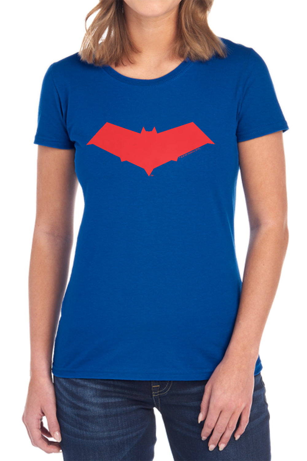 AN OFFCIALLY LICENSED BATMAN RED HOOD WOMEN'S REGULAR FIT T-SHIRT BLACK
