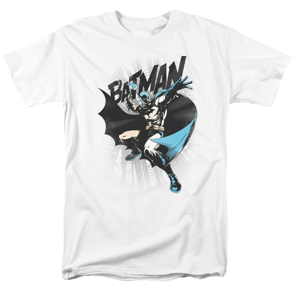 AN OFFCIALLY LICENSED BATMAN BATARANG THROW MEN'S REGULAR FIT T-SHIRT WHITE