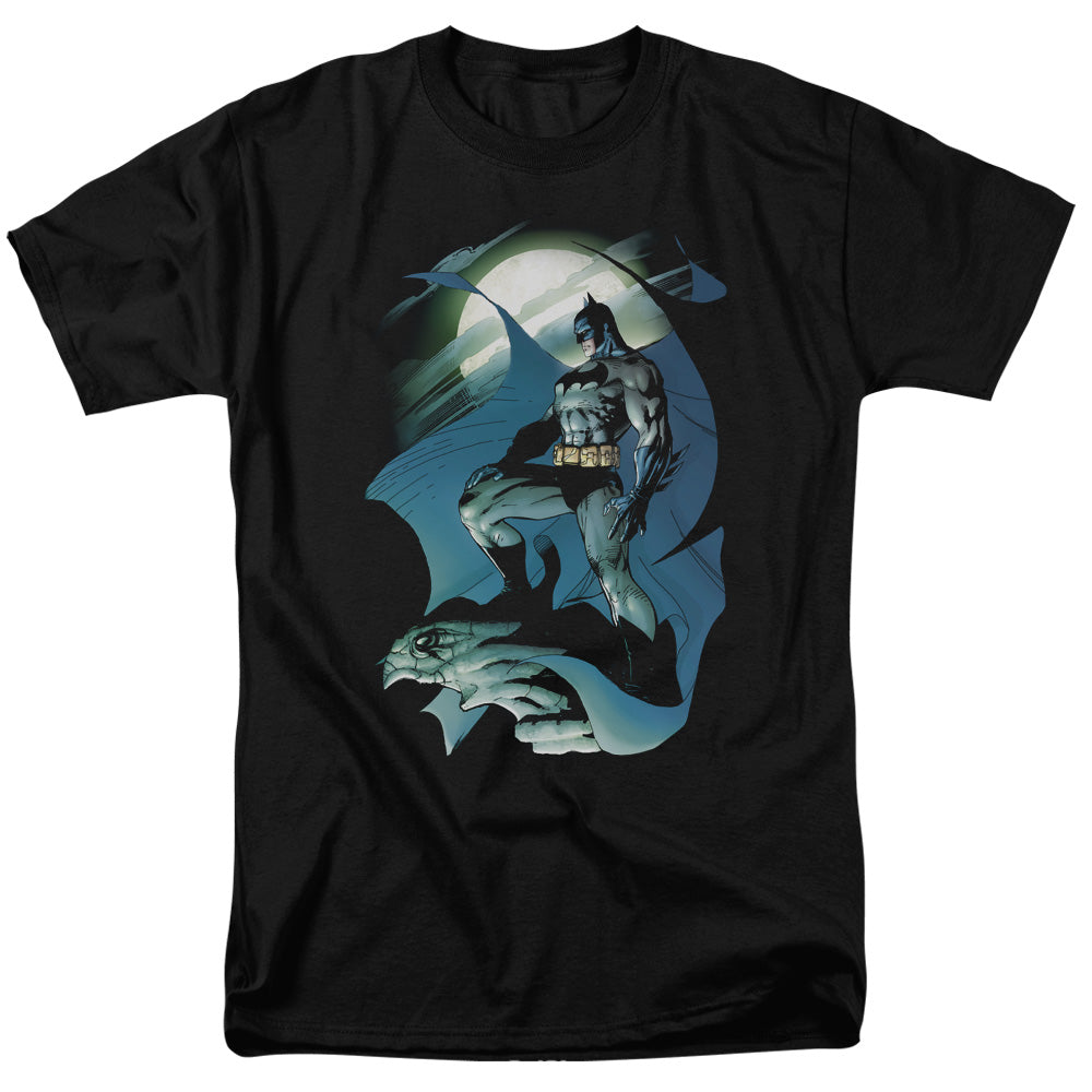 AN OFFCIALLY LICENSED BATMAN GLOW OF THE MOON MEN'S REGULAR FIT T-SHIRT BLACK
