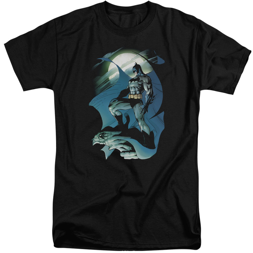 AN OFFCIALLY LICENSED BATMAN GLOW OF THE MOON MEN'S TALL FIT T-SHIRT BLACK