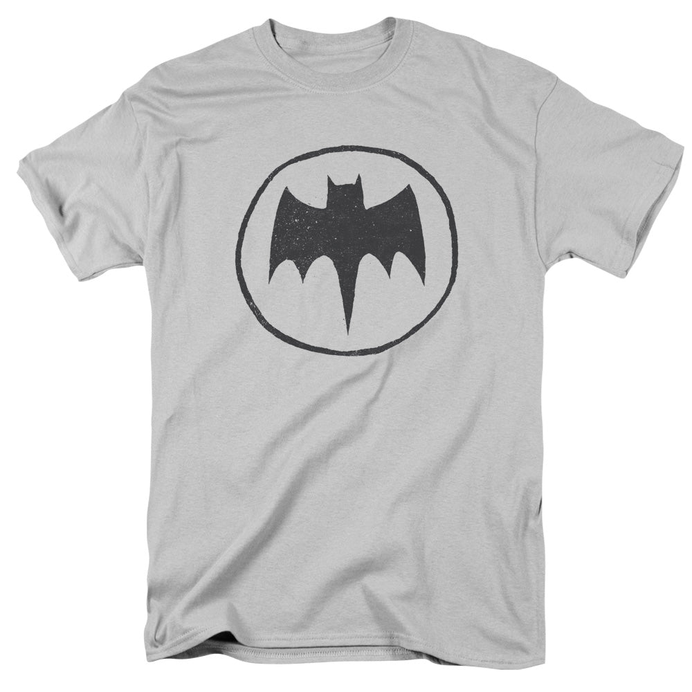 AN OFFCIALLY LICENSED BATMAN HANDYWORK MEN'S REGULAR FIT T-SHIRT SILVER