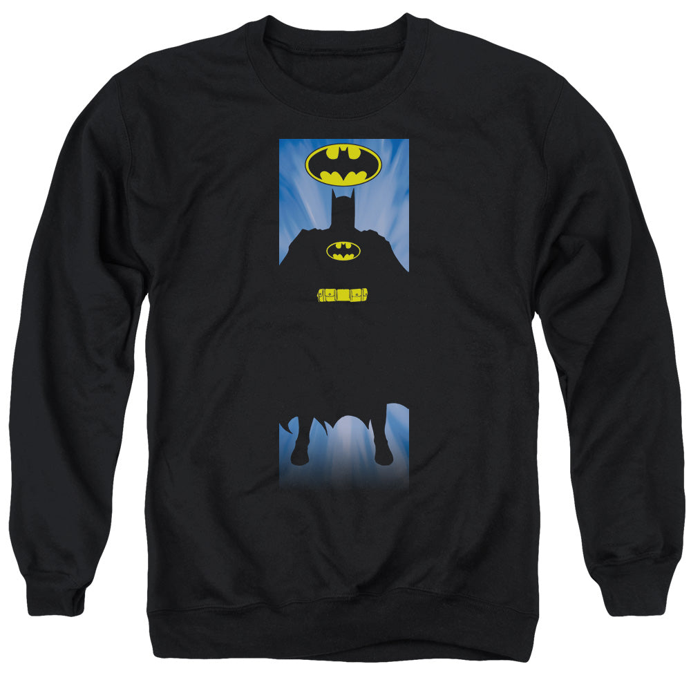AN OFFCIALLY LICENSED BATMAN BATMAN BLOCK ADULT UNISEX CREWNECK SWEATSHIRT BLACK