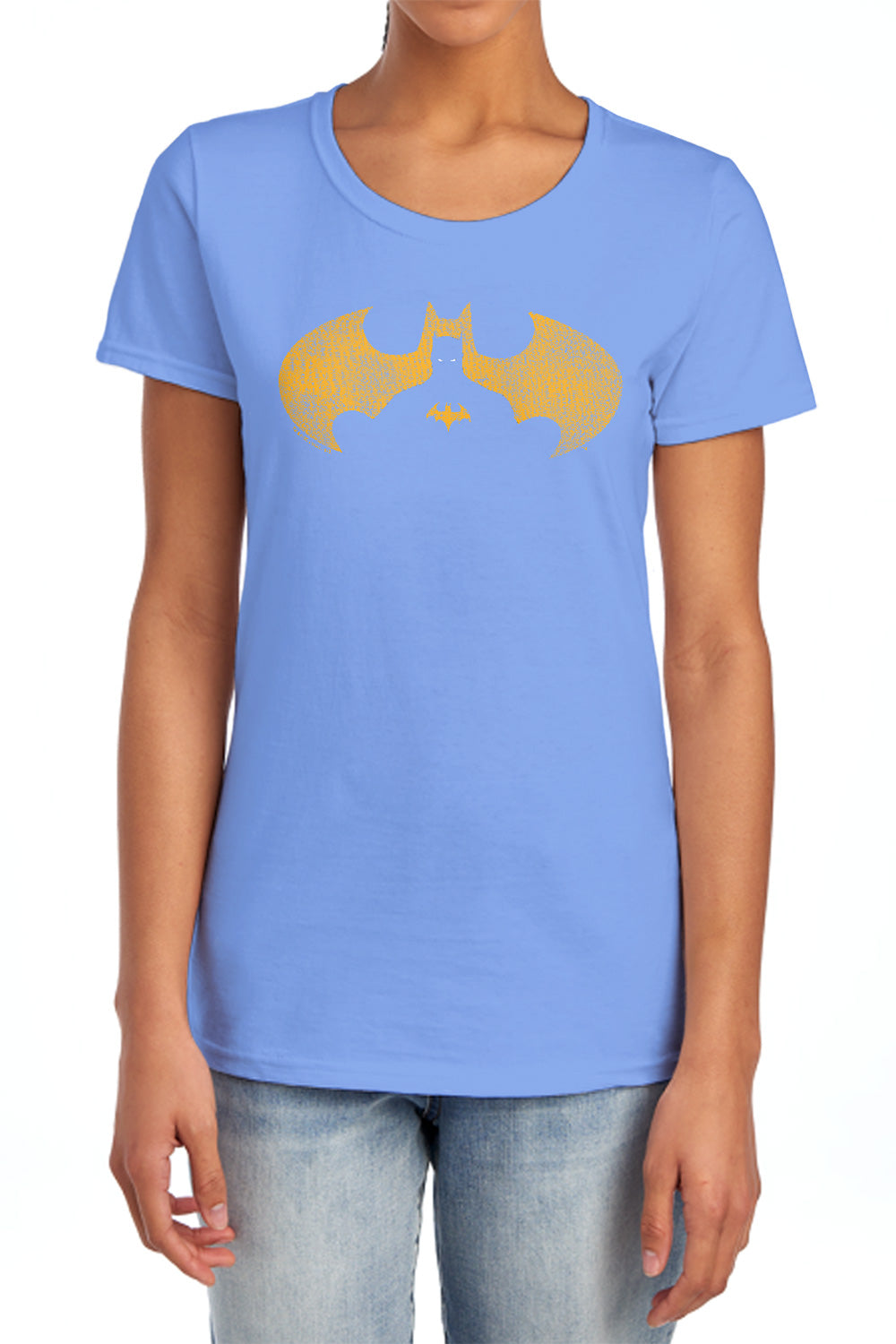 AN OFFCIALLY LICENSED BATMAN BAT SYMBOL KNOCKOUT WOMEN'S REGULAR FIT T-SHIRT CHARCOAL