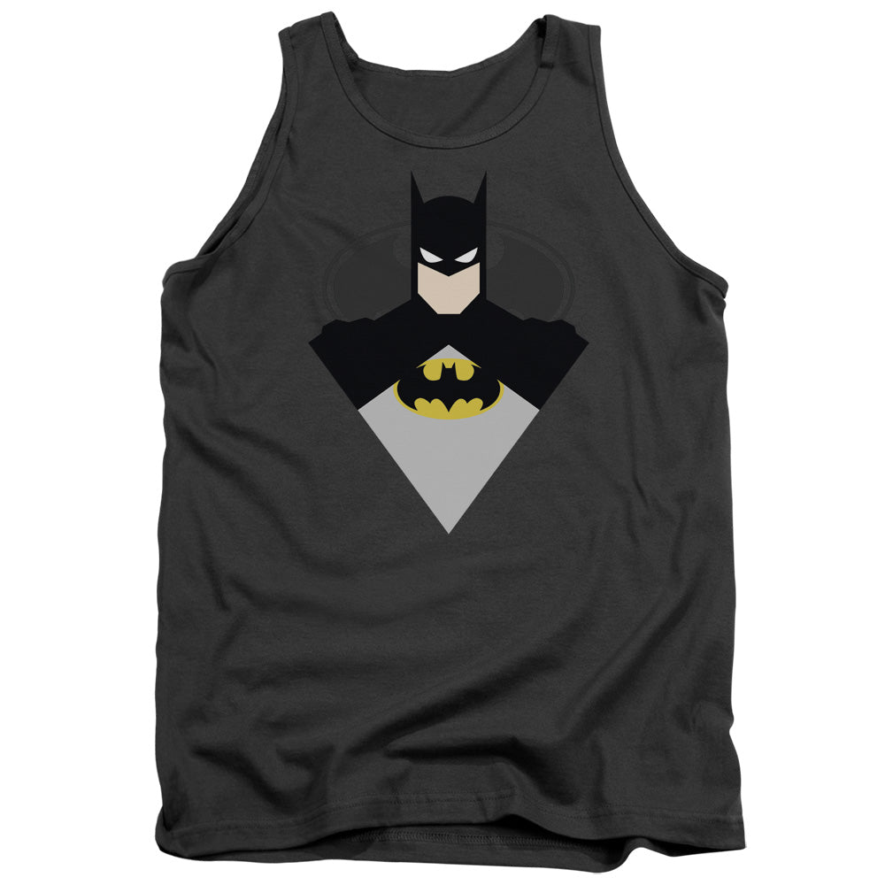 AN OFFCIALLY LICENSED BATMAN SIMPLE BAT ADULT UNISEX TANK TOP CHARCOAL