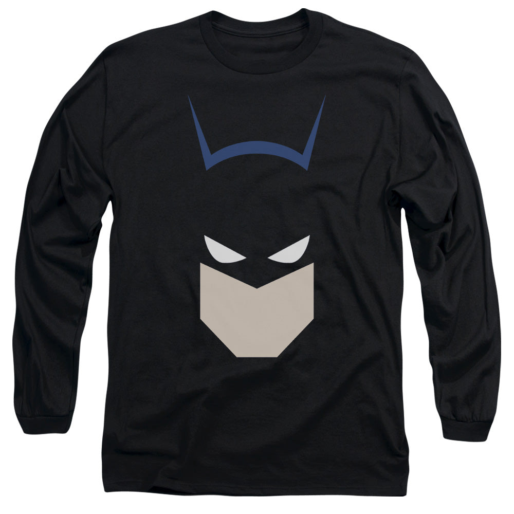 AN OFFCIALLY LICENSED BATMAN BAT HEAD MEN'S LONG SLEEVE T-SHIRT BLACK