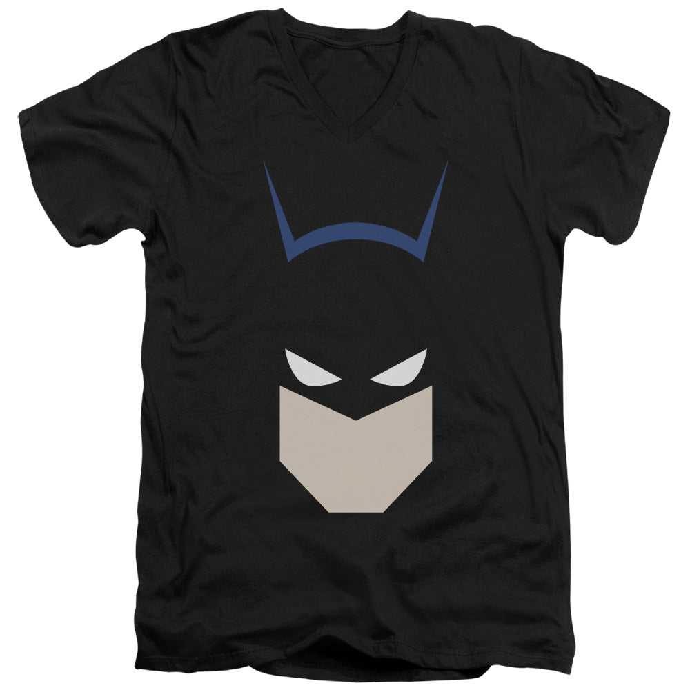 AN OFFCIALLY LICENSED BATMAN BAT HEAD MEN'S V-NECK T-SHIRT BLACK