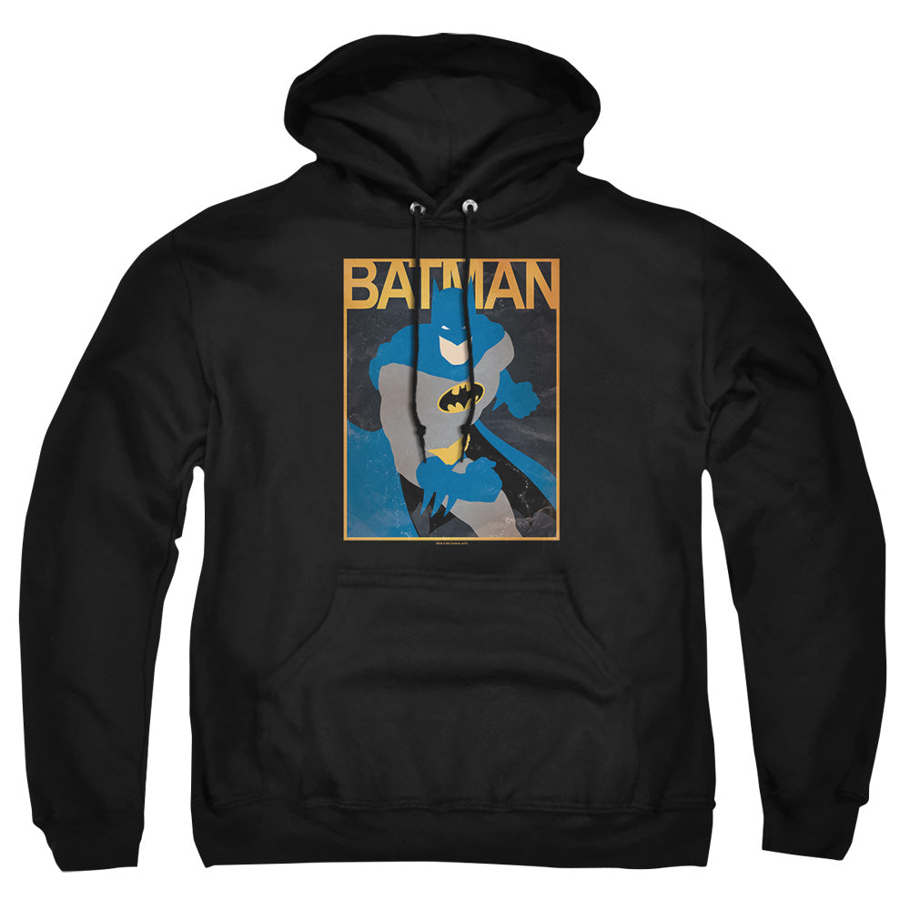 AN OFFCIALLY LICENSED BATMAN SIMPLE BM POSTER ADULT UNISEX PULLOVER HOODIE BLACK